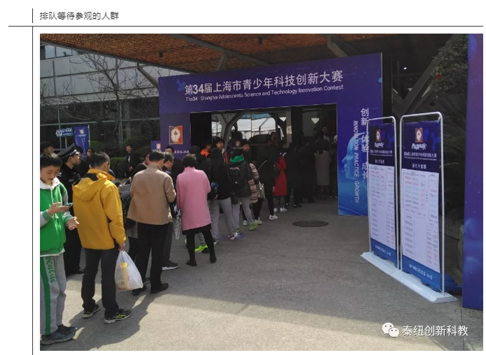 第34届上海科技创新大赛排队参观